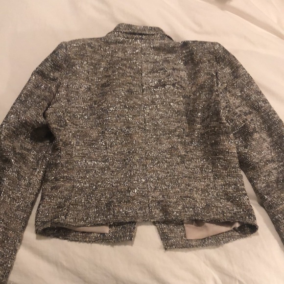 ZARA Sparkle Boucle Metallic Jacket in Multi Shine - Sz M - Picture 7 of 7